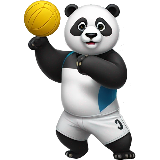 Panda playing volleyball emoji