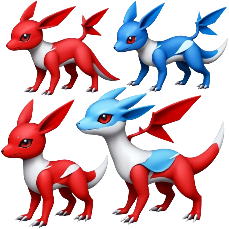  Cute Guilmon-Latias-Koraidon-Umbreon-Fakémon-hybrid-creature (full body)  emoji