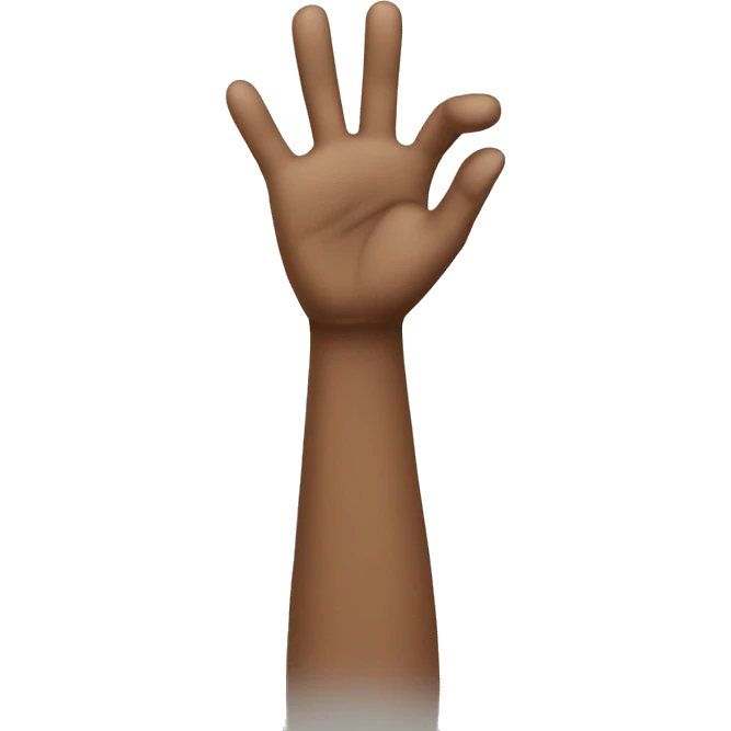 Old man raising hand emoji