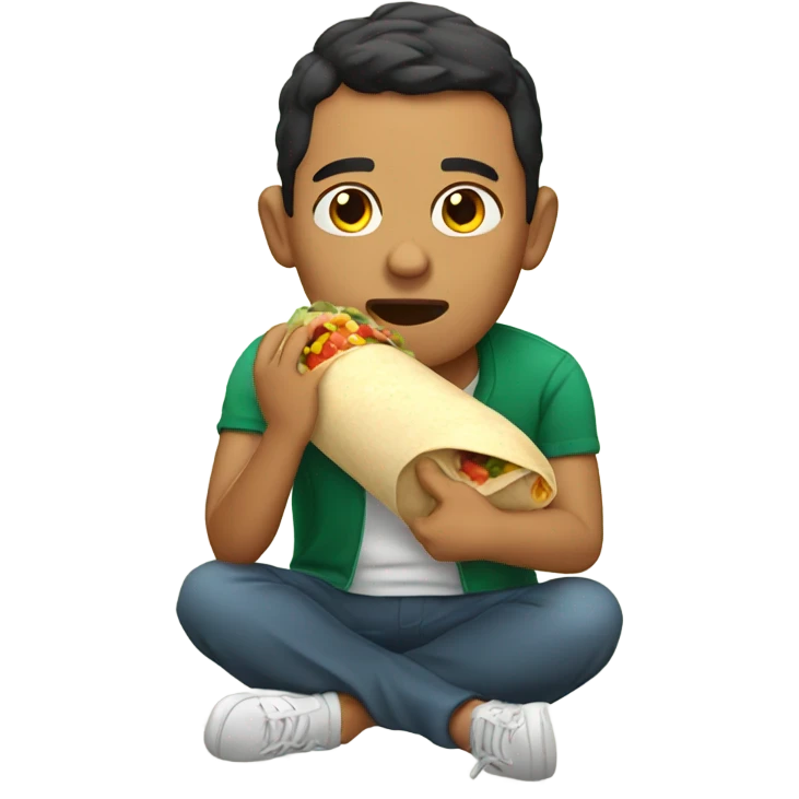 Mexican eating a burrito  emoji