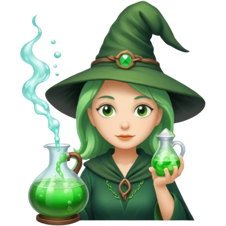 green witch cooking potion emoji