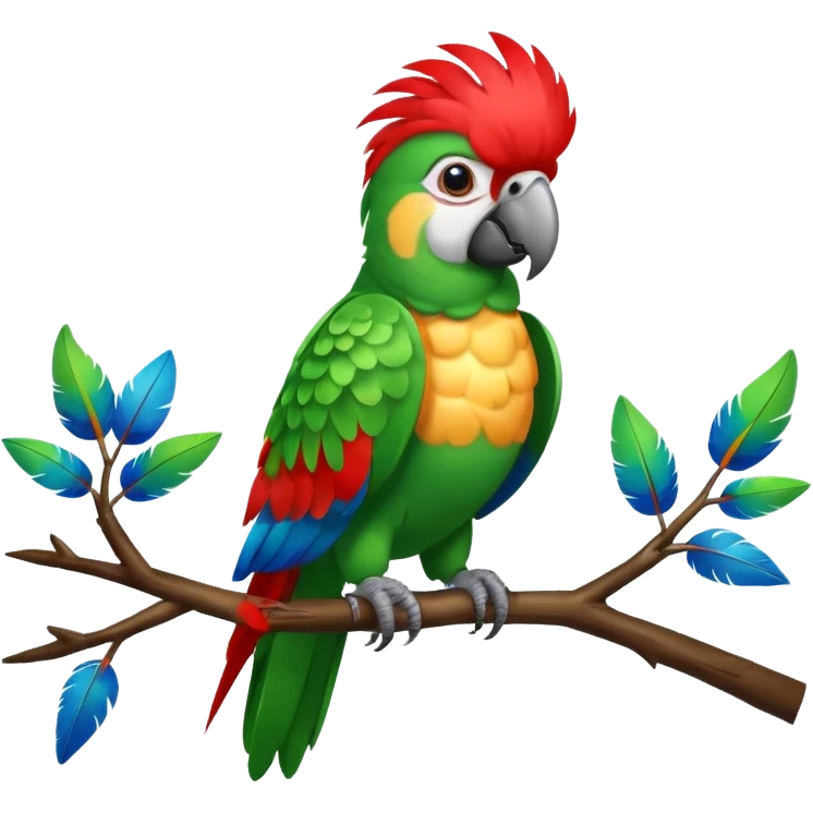 parrot wears bow tie emoji