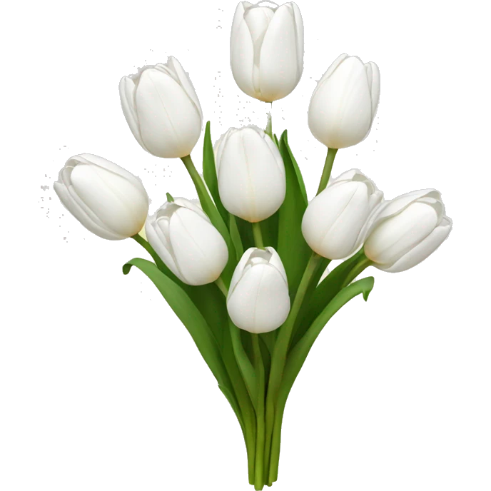 white tulip bouquet  emoji