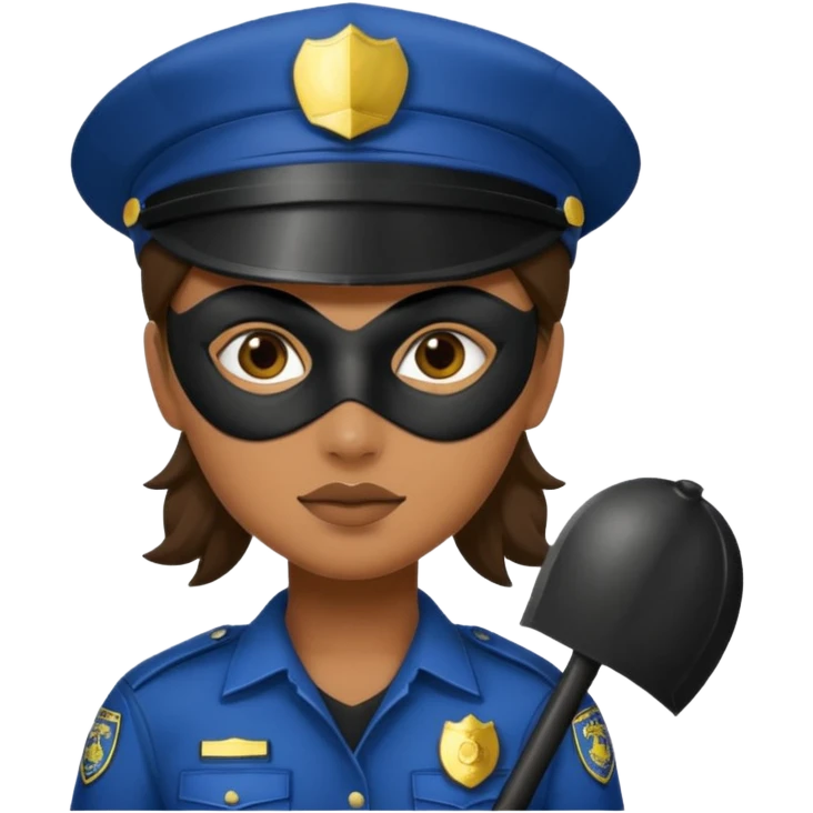 thief, Police hat, thief mask, thief dress. emoji