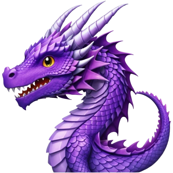 A side profile of a purple dragon without wings emoji