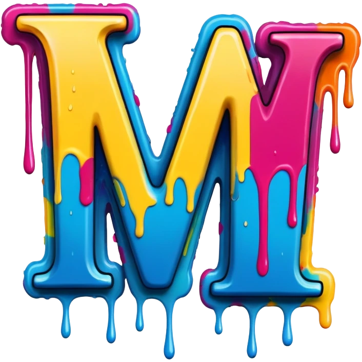 Graffiti the letter W with drippy paint  emoji