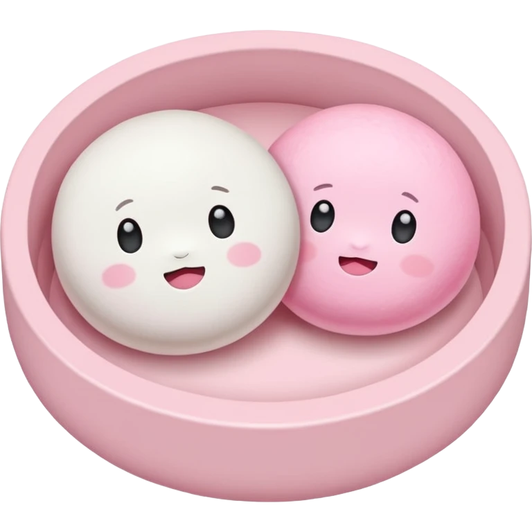 2 cute japanese mochi kawaii in pastel emoji