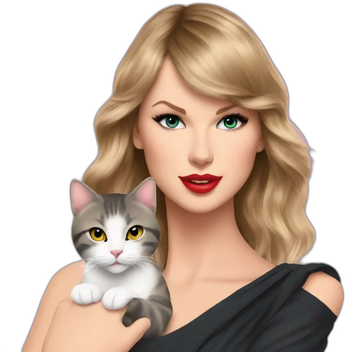 Taylor swift with cat emoji