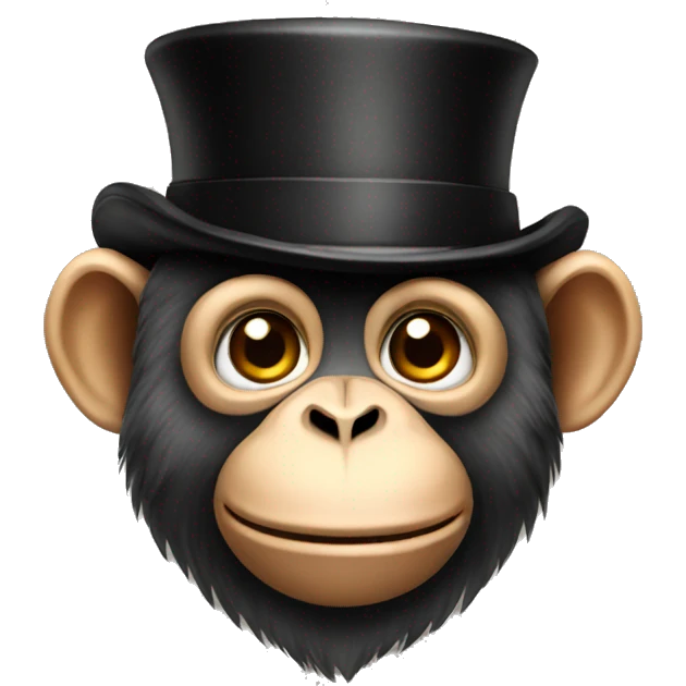 Monkey with top hat emoji