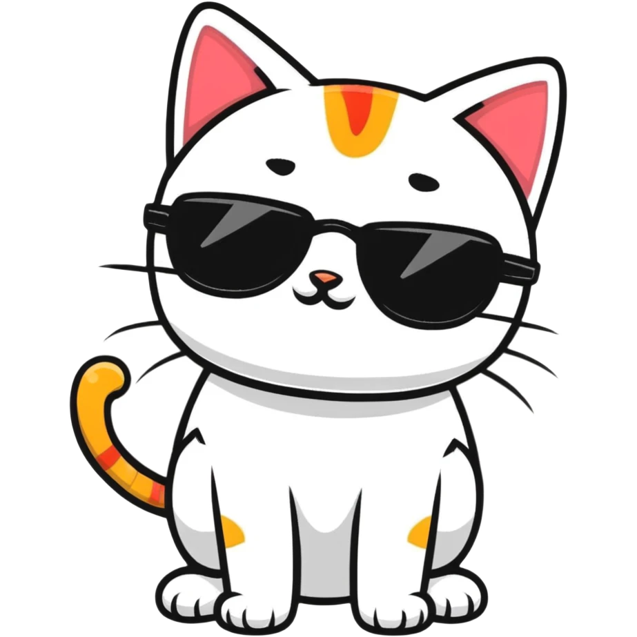 Cat with sunglasses emoji