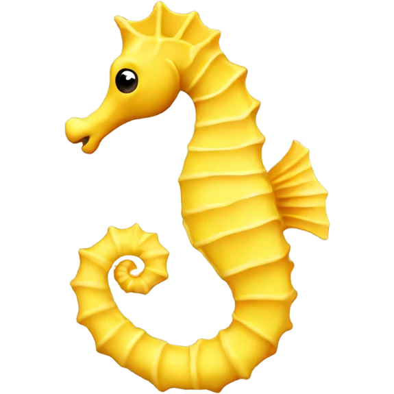 Yellow seahorse facing to the left emoji