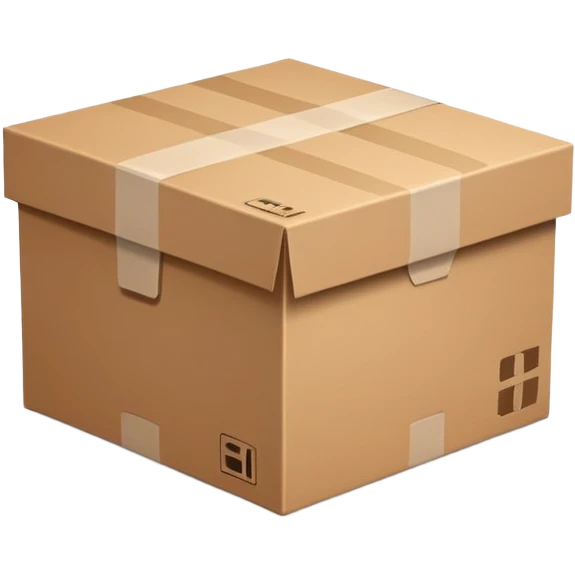 cardboard shipping box with tape emoji
