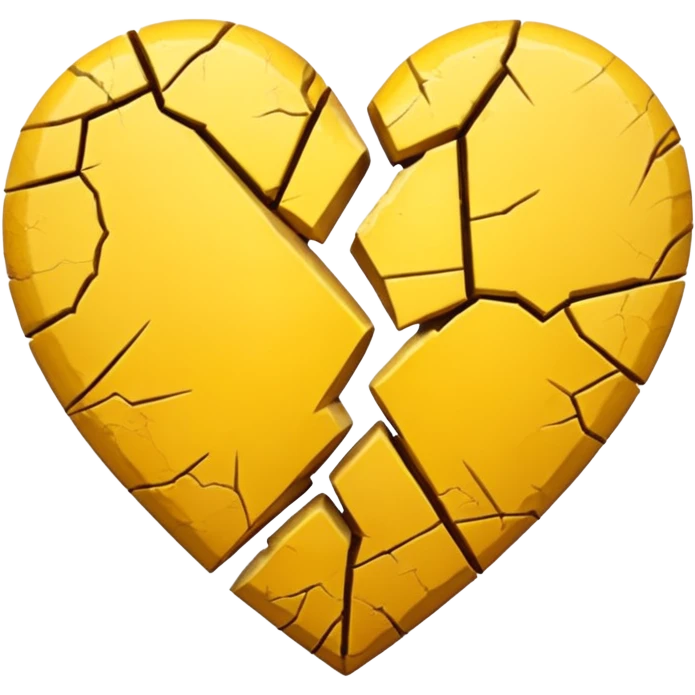 Yellow broken heart emoji emoji