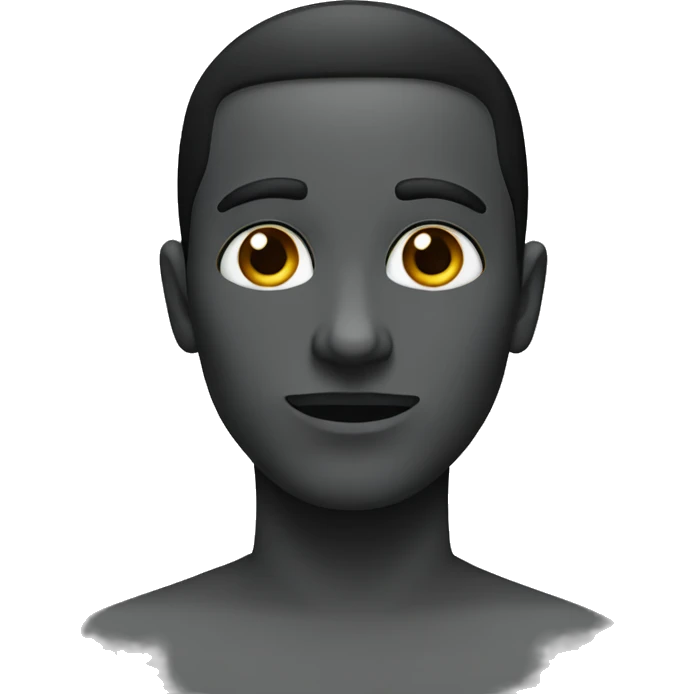 thin black word emoji