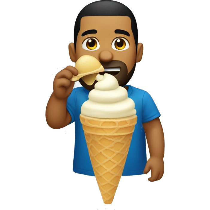 Drake eating vanilla ice cream emoji
