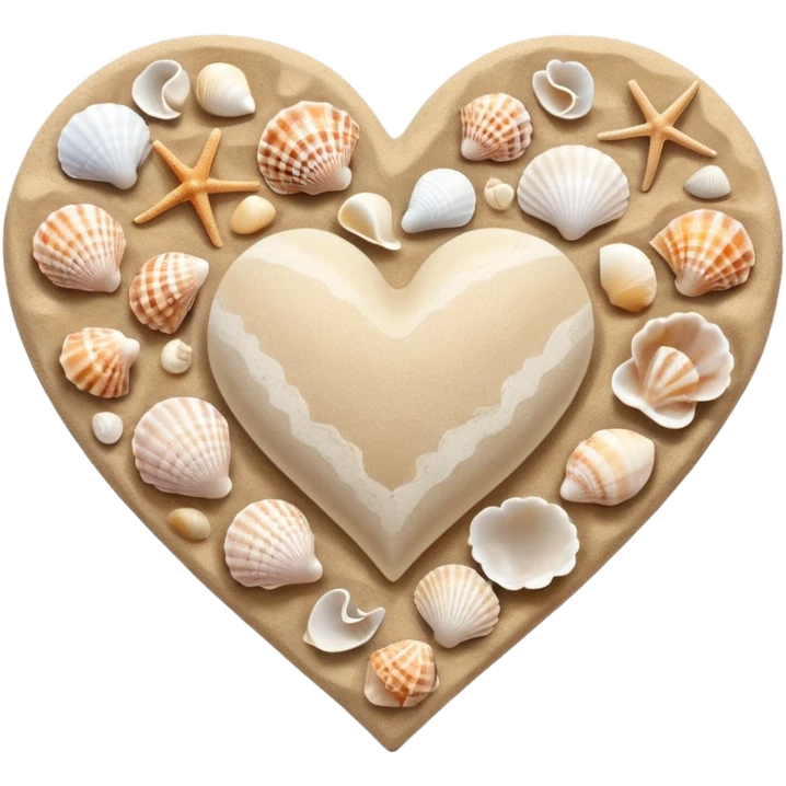 beach themed heart emoji