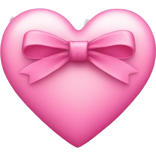 Pink heart with bow emoji