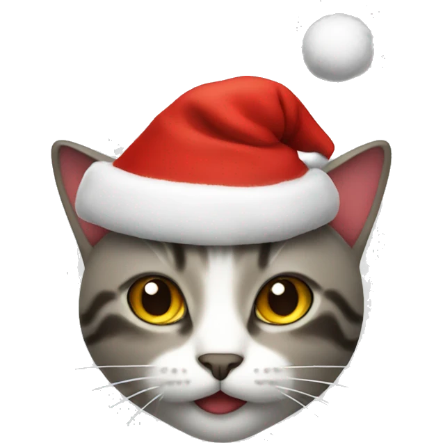 CAT with Christmas hat  emoji