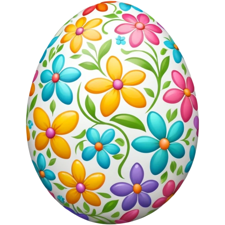 colorful Easter egg with decorative patterns emoji