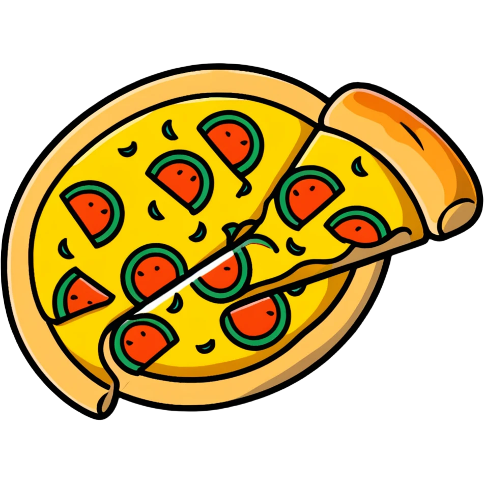 lemon pizza, pizza with lemon topping emoji