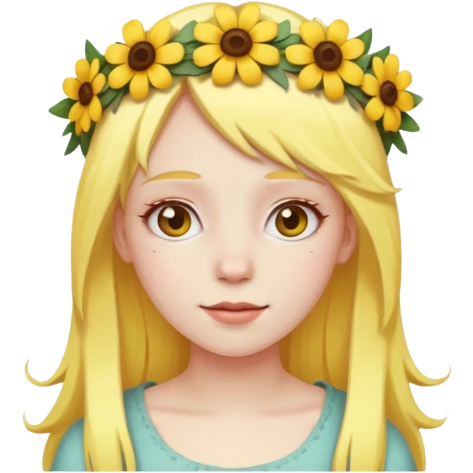 Chica con pelo amarillo emoji