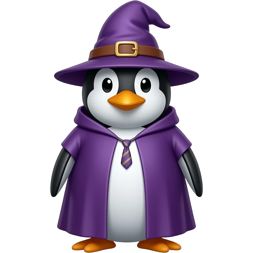 Penguin Wizard emoji