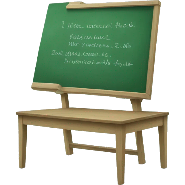 green  Board with chalk writing emoji