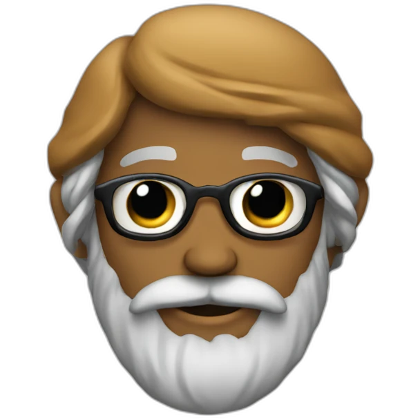 Bearded hippy emoji