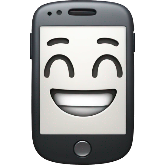 Cellphone smiling emoji