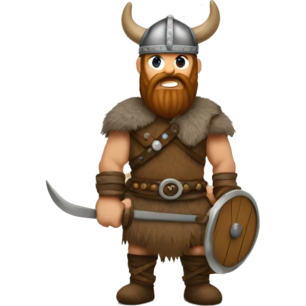 Viking warrior with long bead  emoji