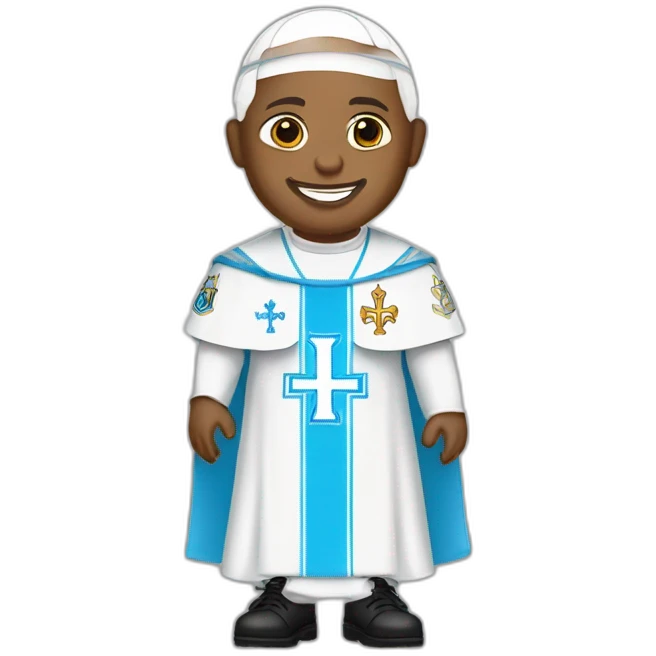 Pope Francis with the Olympique de Marseille jersey emoji