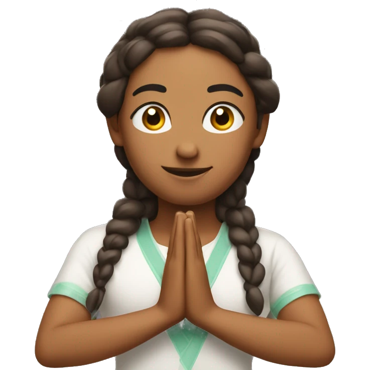 saying namaste side pose  emoji