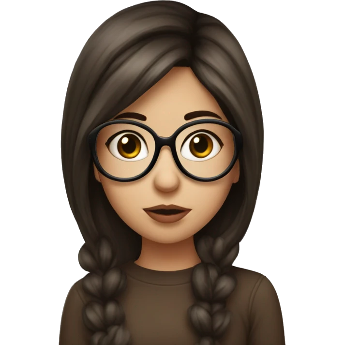 A girl brunette in the glasses with a mask sending a kiss emoji