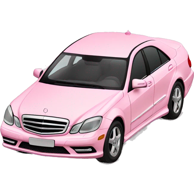 light pink mercedes benz car emoji
