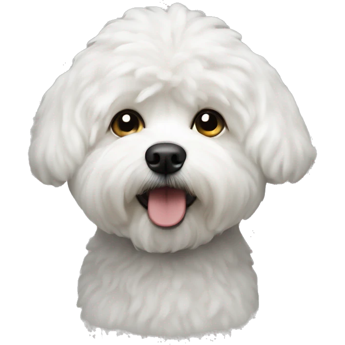 White bolognese bichon dog emoji