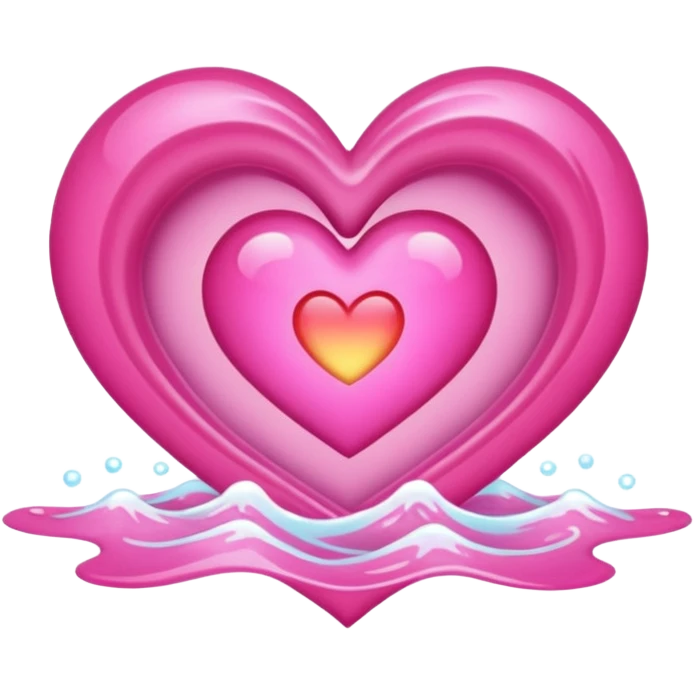 heart surrounded by warm waves emoji
