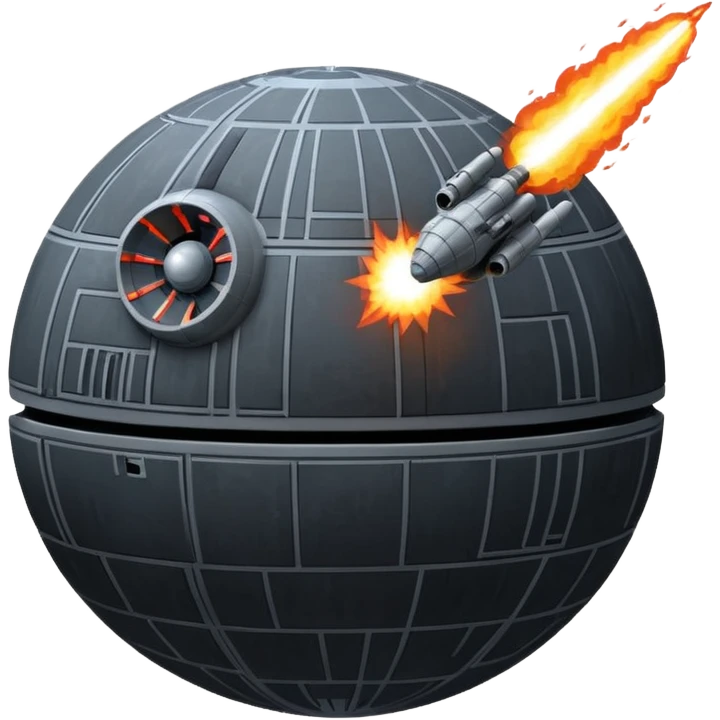Death star firing at usa emoji