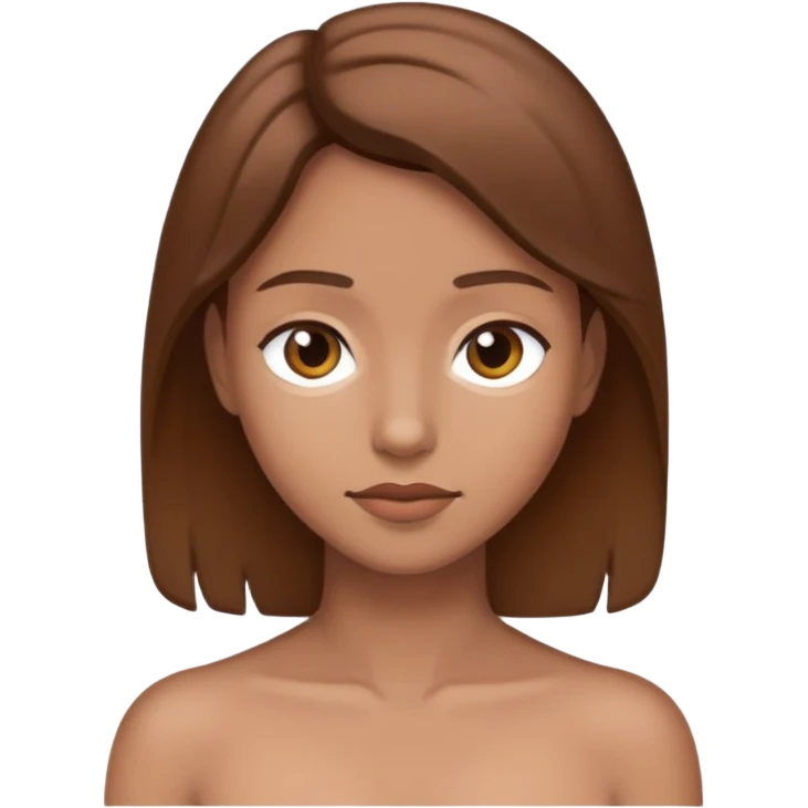 Голый brown hair  emoji