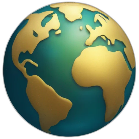 Coin with planet earth on it emoji