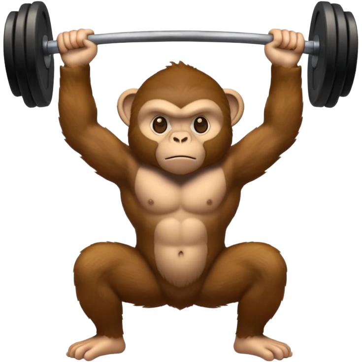 strong monkey lifting weights emoji