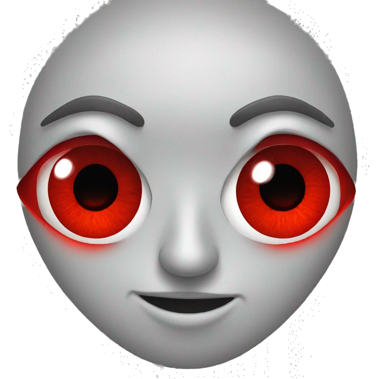 red eyes with laser emoji