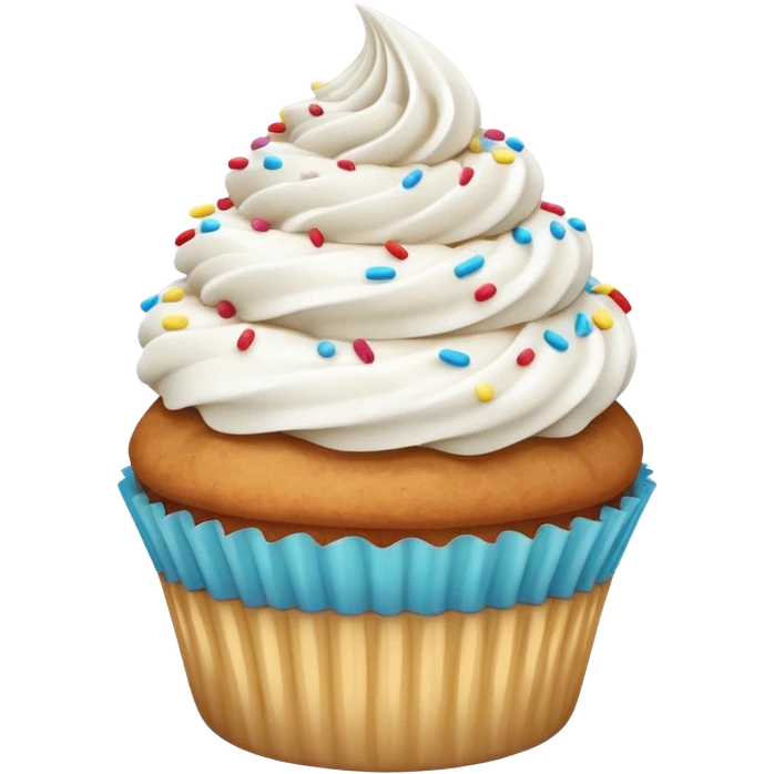 cupcake with a swirl of frosting emoji