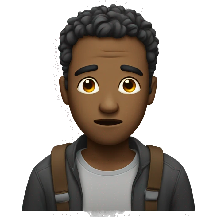 Grown Man sad and crying emoji