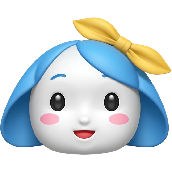 AI라고 글씨가 적힌 AI 칩 혹은 데이터 (3D 효과, 블루톤) emoji
