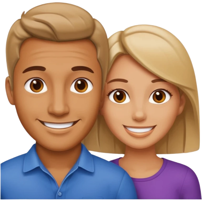 Naked man laying on naked woman emoji