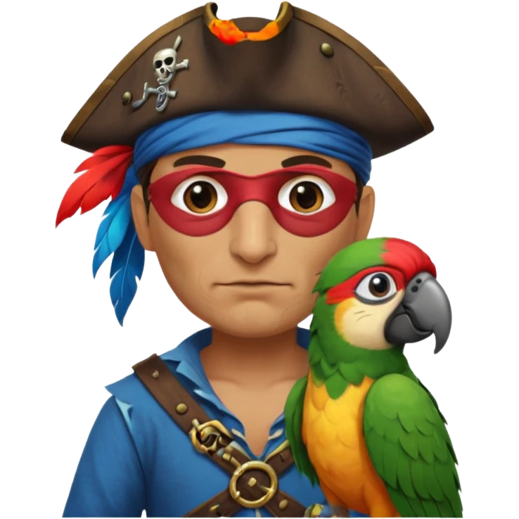pirate and parrot emoji