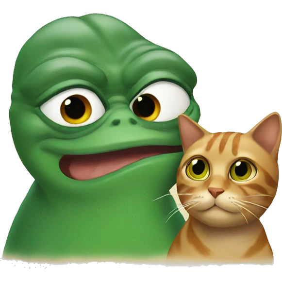 Pepe with cat emoji