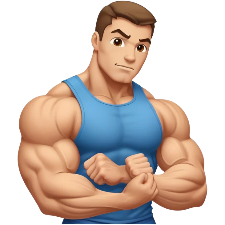 bodybuilder forearm exercise emoji