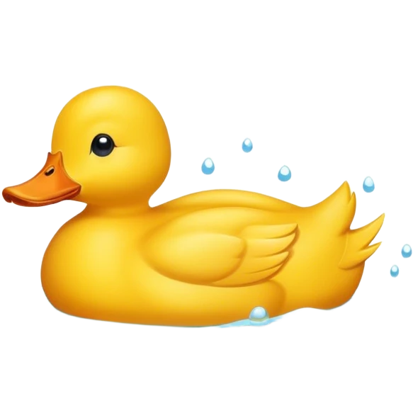 Yellow duck swimming  emoji
