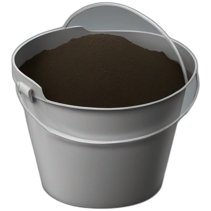 bucket with soil emoji